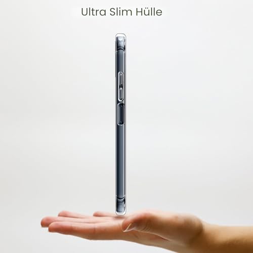 New&Teck hülle für Samsung Galaxy A16 4G/5G + 2 Hartglas-Displayschutz, Schutzhülle aus weichem TPU-Silikon, Bumper mit verstärkten Ecken, klarer Schutz (transparent)
