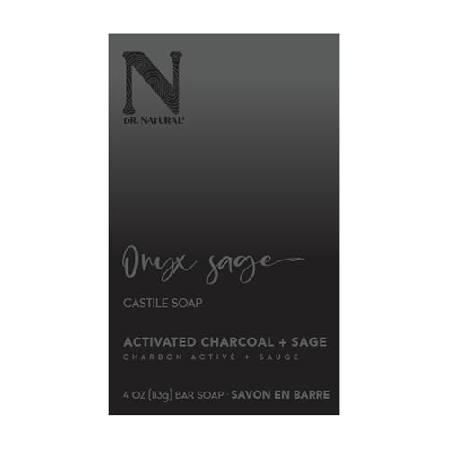 Dr. Natural Jabón de Barra de Castilla - Gel de Ducha para Piel Sensible - Jabón Corporal Hidratante con Manteca de Karité - Salvia Ónica - 113 g