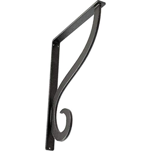Ekena Millwork BKTM01X12X15SASAPW Metal Bracket, 1 1/2" W x 12" D x 15" H, Antiqued Pewter