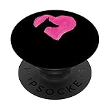 Doberman Heart Silhouette Perro de raza familiar Dobermann PopSockets PopGrip Intercambiable