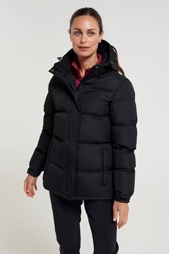 Mountain Warehouse Snow Womens Padded Jacket - Warm Water-resistant Full-zip Puffer Coat with Microfibre Insulation - Best for Spring Summer, Outdoors & Hiking Black Women's Size 16 - Image 7
