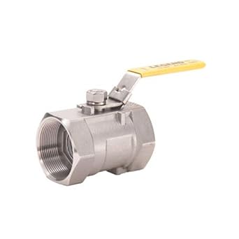Legend Valve 113-124 Conventional Port Stainless Ball Valve, Locking Handle, 1.5"x2.3"x2.6"