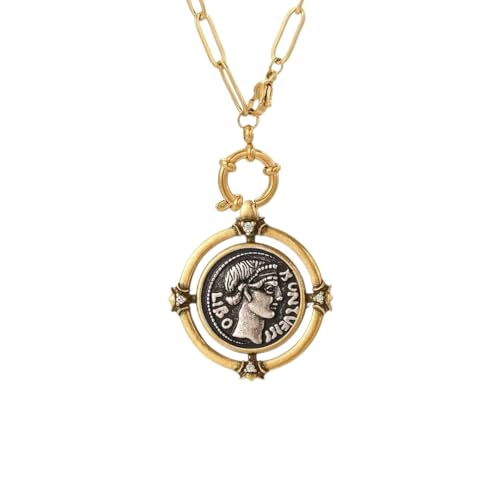 Collier vintage en acier inoxydable avec pendentif cœur gothique chic durable