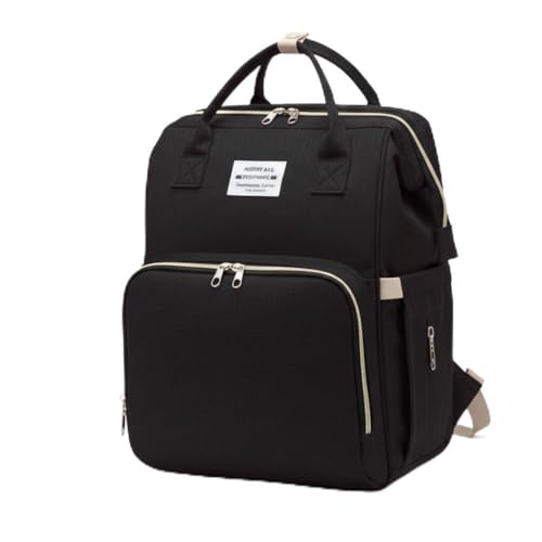 Mochila Maternidade com Berço Portátil Dobrável, Compartimento Térmico para Mamadeiras, Tecido Oxford Impermeável, Grande Capacidade