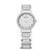 BERING Mujer Análoga Cuarzo Reloj de pulsera de colección con Acero inoxidable/cerámico Pulsera und Cristal de zafiro , Plata/Blanco