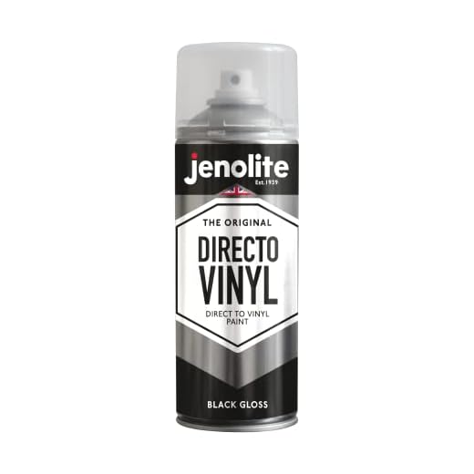 JENOLITE Directovinyl Pintura de color negro brillante – 400 ml – Pintura de tela flexible, ideal para asientos de coche y tapicería – Adecuado para vinilo, piel, mayoría de telas