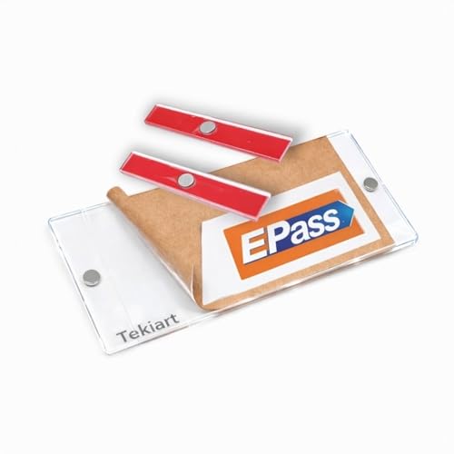 Image of Magnetic Card Holder for Car Windshield Glass, Sticker,Magnetic Lock,Transparent-Long Lasting