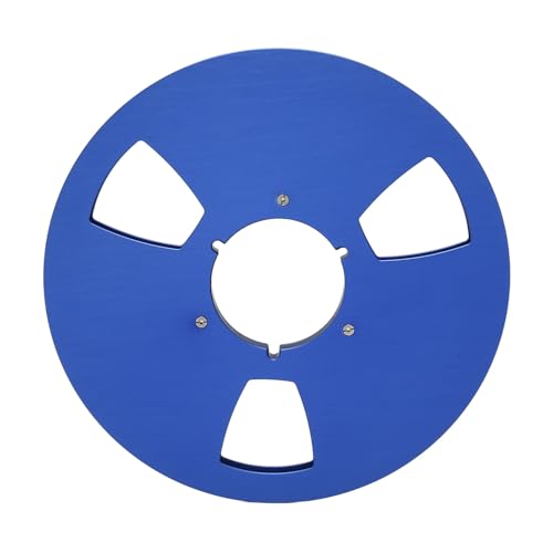 Hapivida Empty Takeup Reel, Universal Aluminum Alloy 10.5 Inch Tape Spool with 3-Hole Design and Stainless Steel Screws for Reel-to-Reel Players and Audiophiles