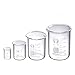 Ensemble de béchers en verre - 4 tailles 10ml 50ml 250ml 500ml