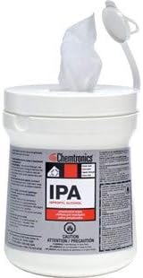 Chemtronics SIP100P 70% IPA and 30% DI Water Presaturated Wipes 100/Tub