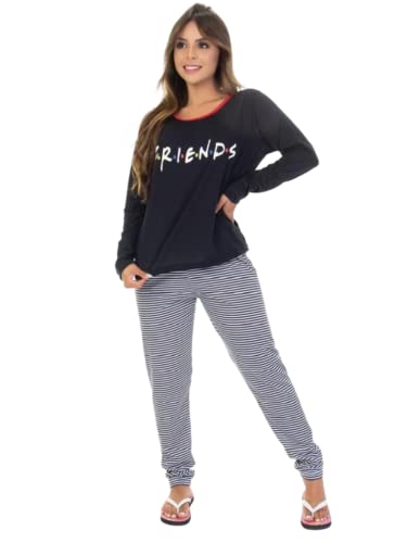 Kit 3 Pijamas De Frio Feminino Longo Estampado Personagens Desenhos (GG, Variadas)