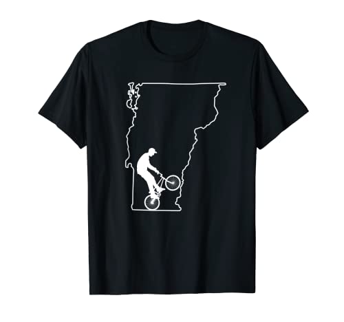 Map Vermont Vélo BMX Rider BMX Biker BMX Vélo BMX BMX Vélo Vélo T-Shirt