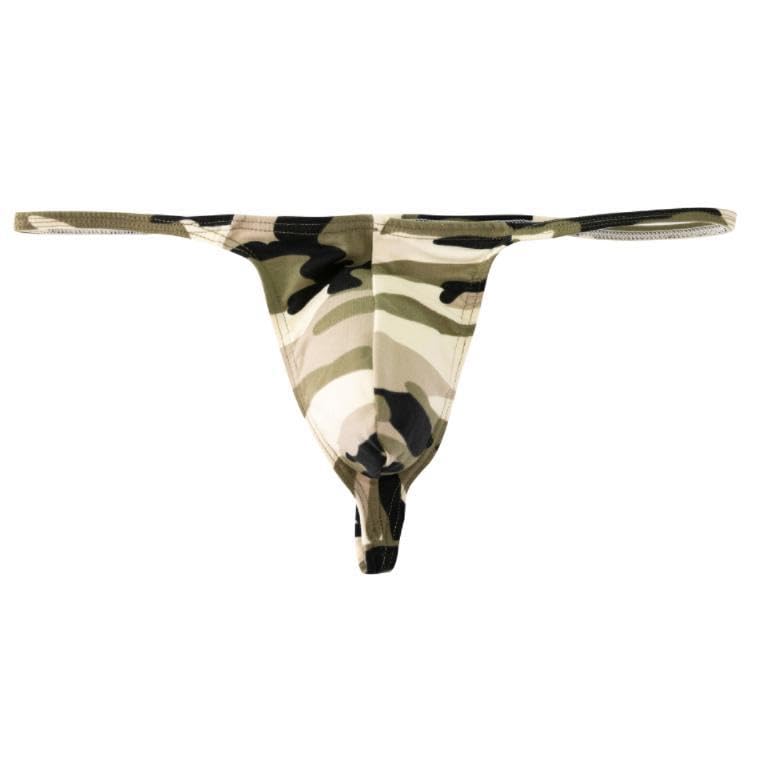 3 Pack Stunning Camo Men's Thong - Low Waist Camouflage G-String, Ultra-Slim Strap Breathable Comfort Underwear 7