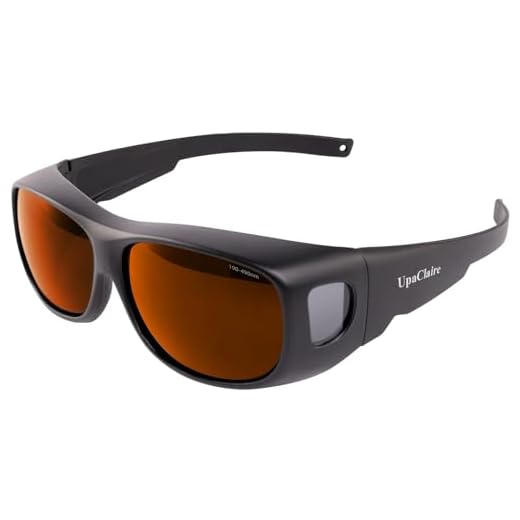 UpaClaire Óculos de proteção a laser IPL 190nm - 490nm antiembaçante proteção UV 400 OD5+ para IPL pulsada luz depilação terapia de beleza