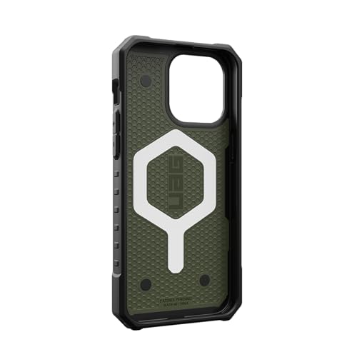 Image of URBAN ARMOR GEAR UAG [Updated Ver] Compatible with iPhone 15 Pro Max Case 6.7 inch Pathfinder Olive Drab Built-in Magnet Compatible with MagSafe Charging Rugged Military Grade Dropproof Protective Cover
