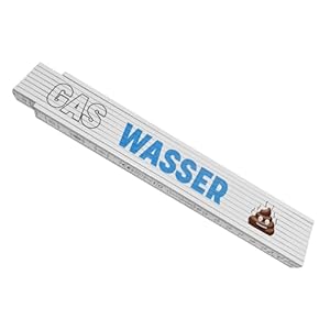 Speecheese 145388 Holz-Zollstock Gas Wasser Emoji