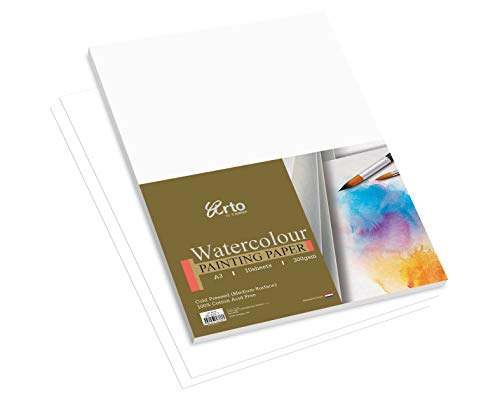 Image of Campap Arto Watercolour Paper Pack 300gsm, Noblesse, 100% Cotton, A3 (CR363)