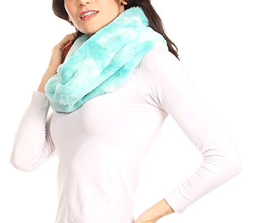 Sakkas Abir Soft Furry Reversible Short Twist Wrap Around Infinity Scarf3