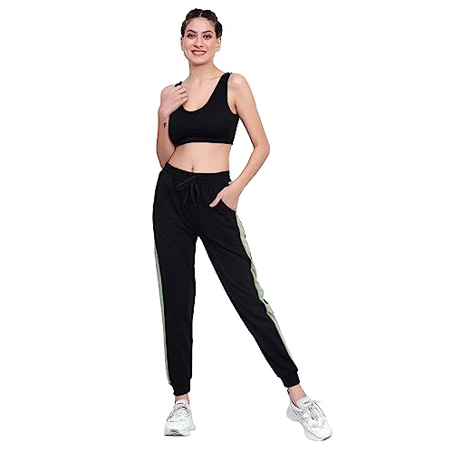 Image of BLUE STAR SHARK Women's Cotton Loopknit Track Pants | Comfortable Lounge Pants for Summer | Casual Pyjamas, Nightwear, Gym, Yoga, Sports, Running | Relaxed Fit Everyday Comfort