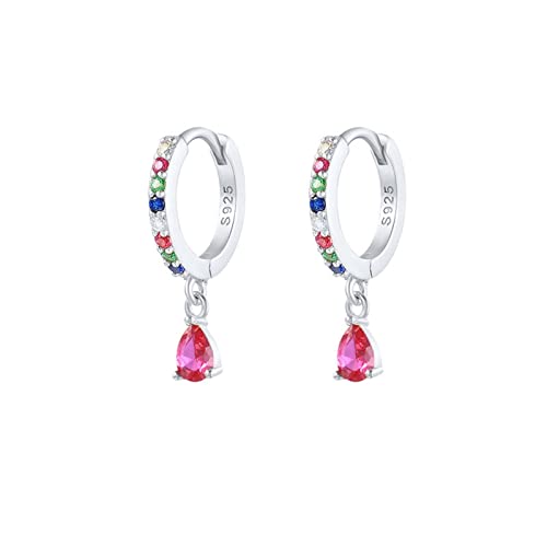 Boucles d'oreilles Argent 925 anti-allergie petit cerceau zircone pour oreilles sensibles