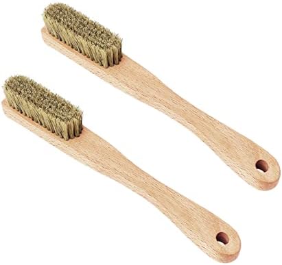 Rock Climbing Brush & Bouldering Brush with Thick Ultra Durable Boar's Hair Bristles and Ergonomic Handle for All Climbing Holds & Climbing Chalk Types Indoor or Outdoor (CJ-CB2010B(2 PCS))