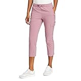 Eddie Bauer Women's ClimaTrail Cargo Crop Pants, Tearose, 12