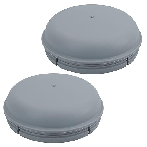 AB Tools 2 x Grey Plastic Hub Cap Grease Dust Bearing Cap 76mm for Ifor Williams Trailers
