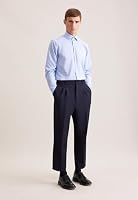 Seidensticker Herren Business Hemd Modern Fit - Bügelfreies Hemd mit geradem Schnitt, Kent-Kragen & Brusttasche - Langarm - 100% Baumwolle, Blau (15 Hellblau), 45 cm – Ansicht 8