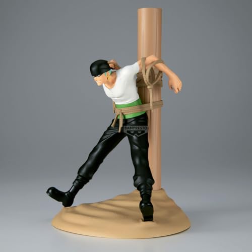 Image of Banpresto Official Licensed One Piece Roronoa Zoro Pirate Hunter Figure Plastic Anime 6.1 inches Multicolor