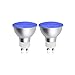 Bonlux Lot de 2 ampoules LED GU10 5 W 500 lm Bleu AC 220-240 V Angle d'éclairage 120°