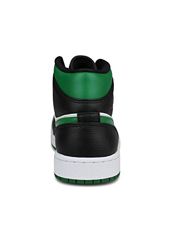 Image of Nike Air Jordan 1 Mid, Men's Basketball Shoes, Multicolour Black Pine Green White Gym Red, 42 EU /UK 8
