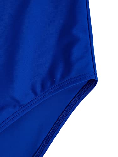 Milumia Girl'S One Piece Swimsuit Cute Tie Dye Criss Cross Bathing Suit Swimwear Royal Blue 11-12 Years thumb #5