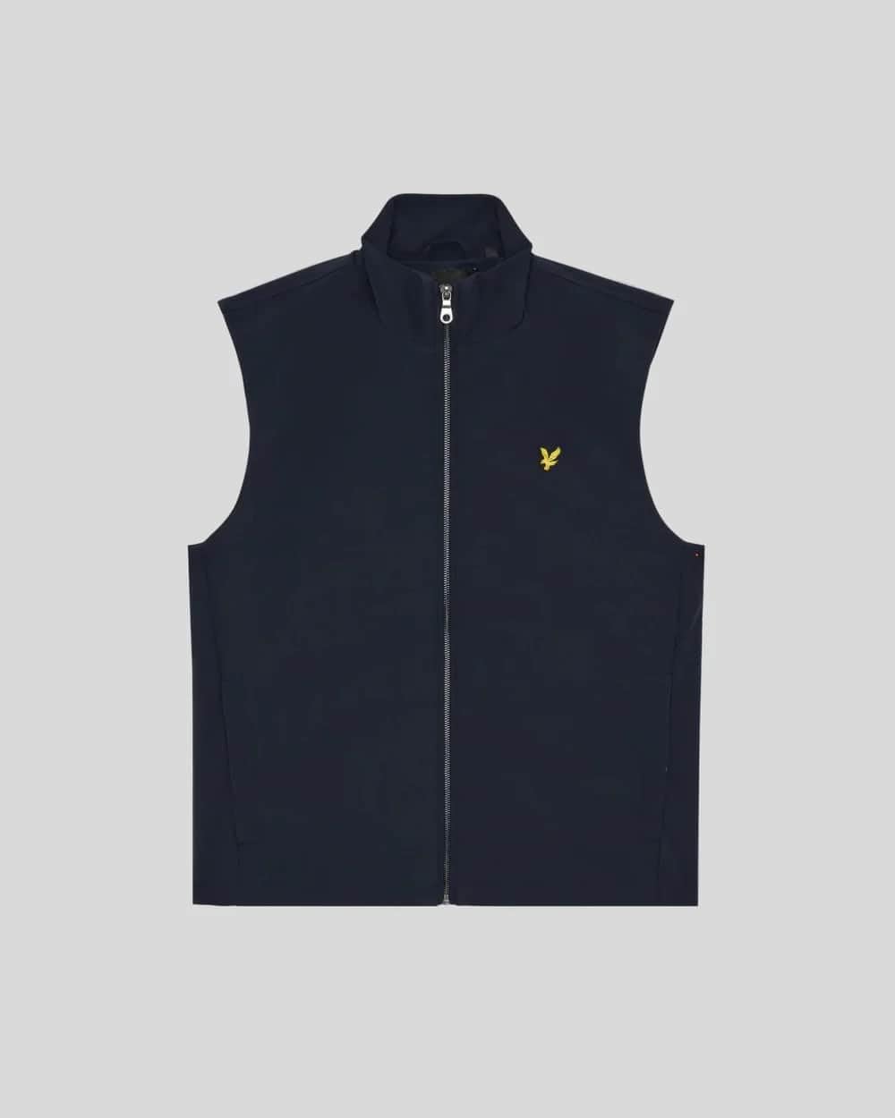 Lyle & Scott Gilet con collo a imbuto in softshell con retro in rete