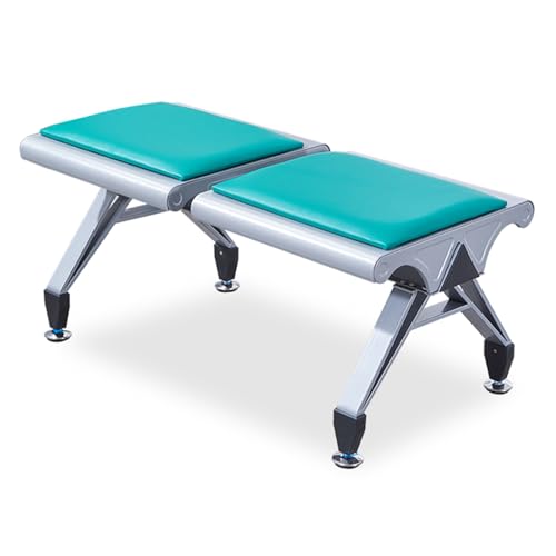 Airport Reception Bench, PU Cushion Waiting Room Chair, Office Guest Seating for Lobby, Hospital, Bank, Salon, Barber Shop, Conference Room Furniture