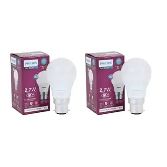 Philips Base B22D 2.7-Watt LED Bulb (Cool Day Light,Pack of 2) (Cool Day Light)