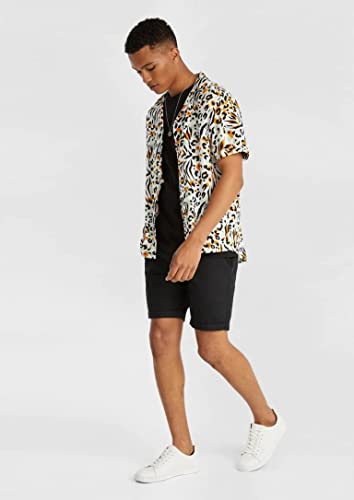 Image of GRECIILOOKS Casual Shirts for Menl Shirt for Men| Printed Shirt for Men| Cotton Spread Collar Shirt| Beach Wear Mens Shirt| Turn-Down Collar Shirt for Boys | Preppy Short Sleeve