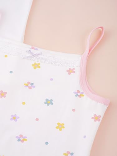 Jhaoyu Kids Girls 4 Pack Cami Tops Undershirt Sleeveless Dance Tank Top Spaghetti Strap Camisole Vest4