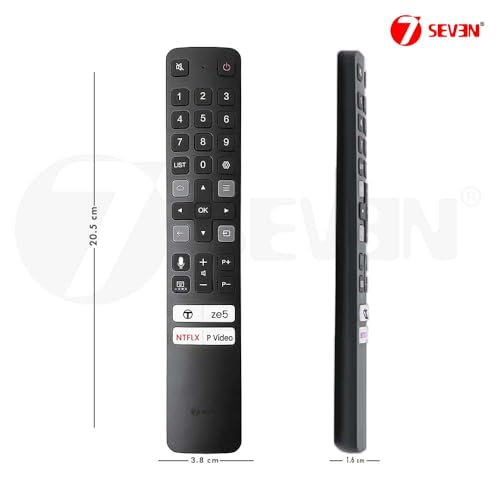 Image of 7SEVEN Compatible with Bluetooth Voice Command Google Assistant TCL TV Remote Control with ZEE5 Netflix and Prime Video Hot Keys Replacement of Original TCL Remote for LED Smart 4K Android TV RC901V