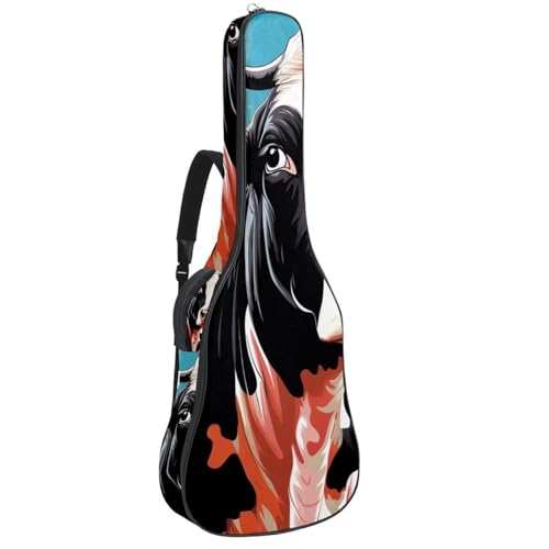 Housse guitare acoustique rembourrée imperméable avec grande poche accessoires
