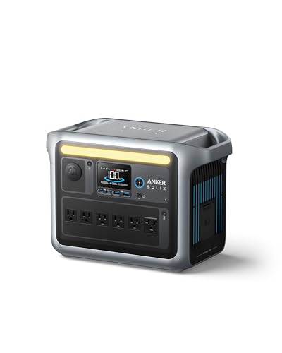 Anker SOLIX C1000 Portable Power Station, 1800W Solar Generator, Full ...