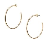 Sheila Fajl Perfect Hoop Earrings in Brush Champagne