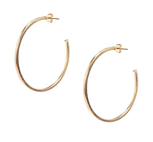Sheila Fajl Perfect Hoop Earrings in Brush Champagne