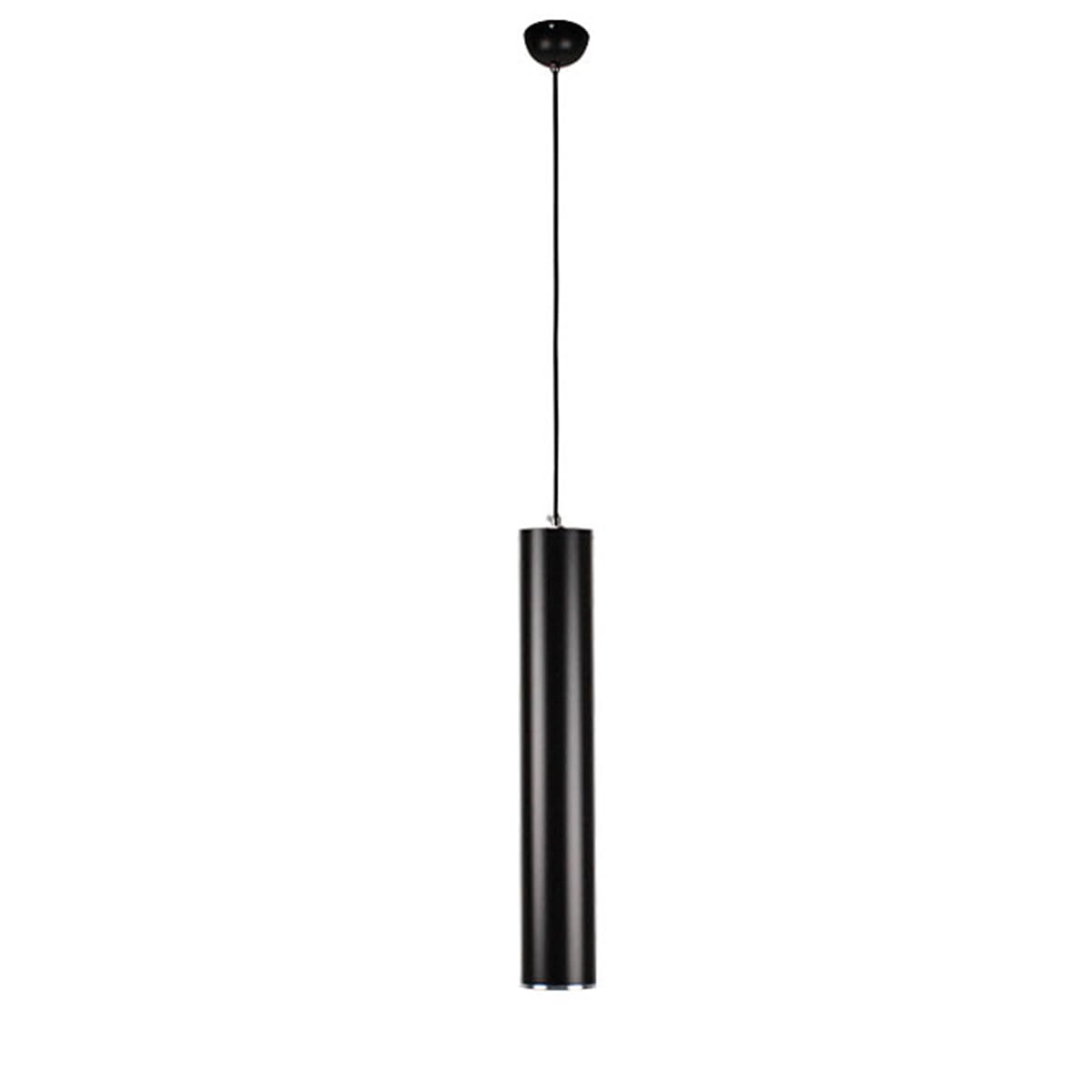 Lámparas Colgantes industriales de Aluminio Negro, lámpara LED de Tubo Largo, Foco para Restaurante, lámpara Colgante cilíndrica de 7 W, Altura Ajustable para Sala de Estar y pasil