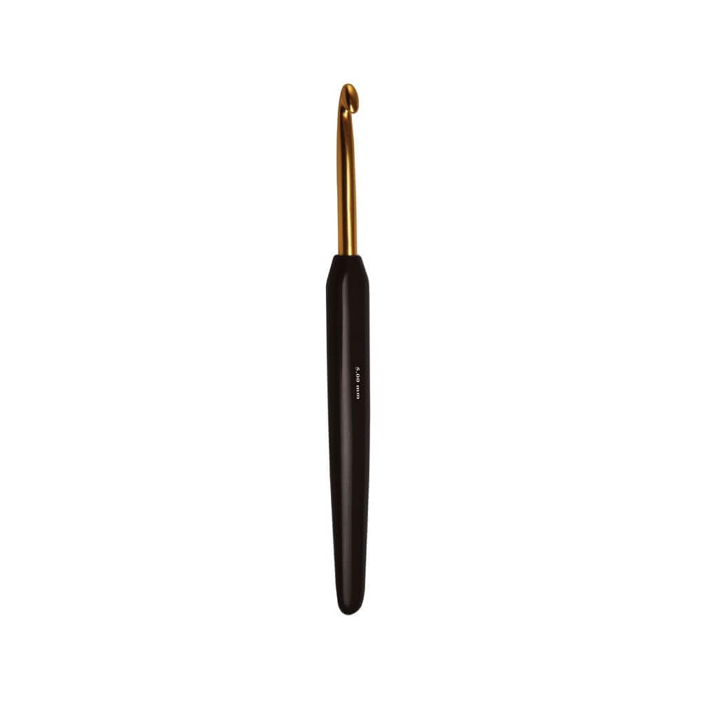 KnitPro 10 mm Aluminium Crochet Hook, Gold, Gld-bl โ image 1
