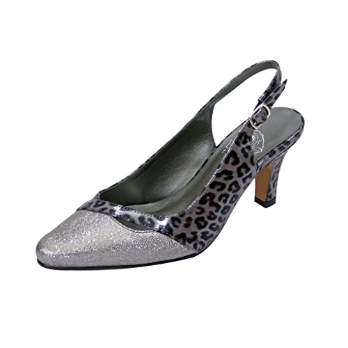 Floral Anna Women Wide Width Pointed Toe Leopard Print Dress Slingback Shoes