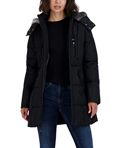 Nautica Women's Heavyweight Puffer Jacket with Faux Fur Lined Hood2