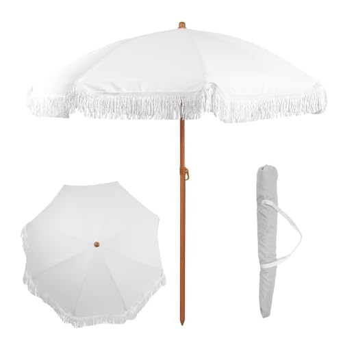 Punchau 6 Ft Fringe Patio Umbrella