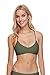 Body Glove Women's Standard Smoothies Alani Solid Strappy Back Halter Bikini Top Swimsuit, Cactus, Small