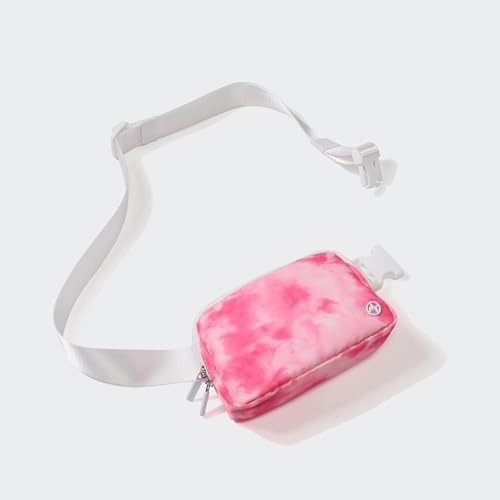 Image of Pander Two Way Zipper Fanny Pack Nylon Everywhere Belt Bag for Women, Water Repellent Waist Packs, Crossbody Bags with Adjustable Strap (Cloud Pink)