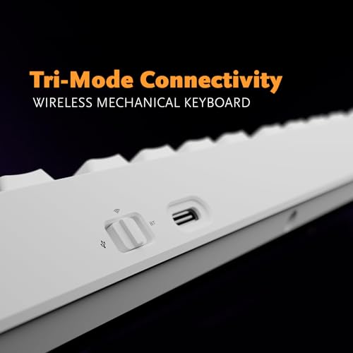 Image of Kreo Swarm 75% Gasket Mounted Wireless Mechanical Gaming Keyboard Bluetooth /2.4GHz, Hot-Swappable Pre-Lubed Switches, Double Shot PBT Keycaps, Customizable (GTMX Sense, Sasuke)